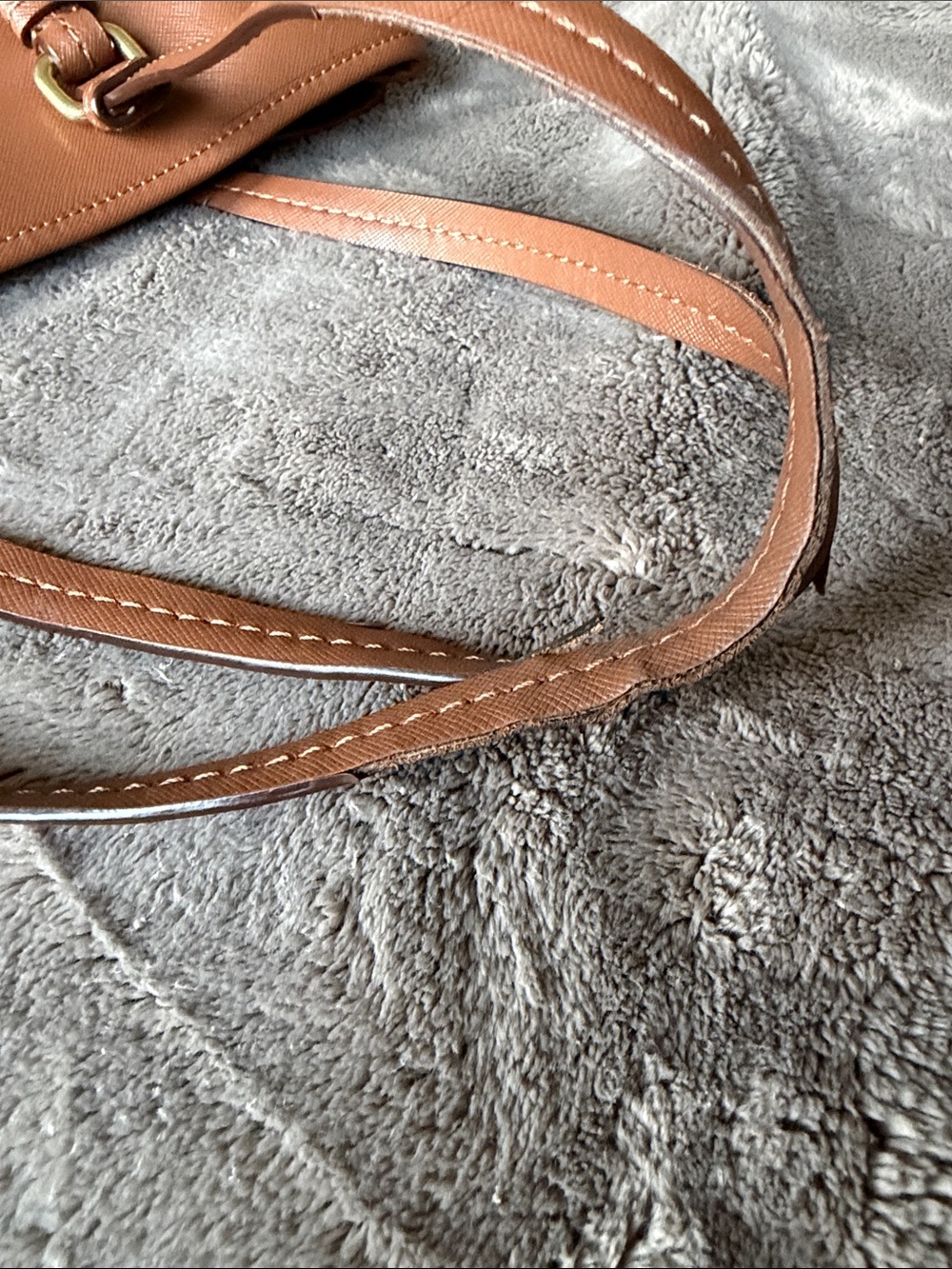 Authentic Coach Peyton Carryall Brown Drawstring Saffiano Leather Tote/Bag - Picture 15 of 16